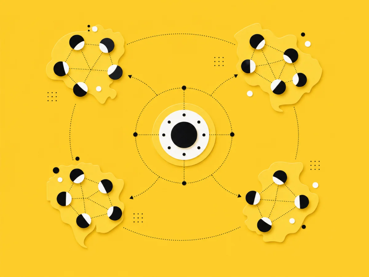 Abstrakte Orchestrierung von AI-Automation, Web- und App-Produktmodulen
